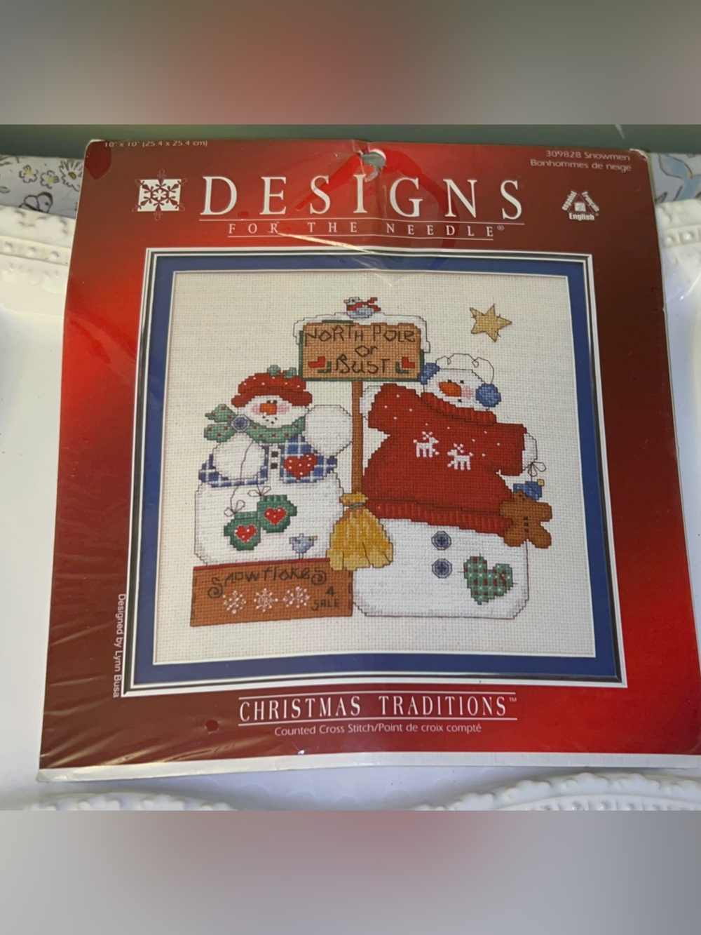 Christmas Traditions Snowmen counted cross stitch kit by Designs for the Needle